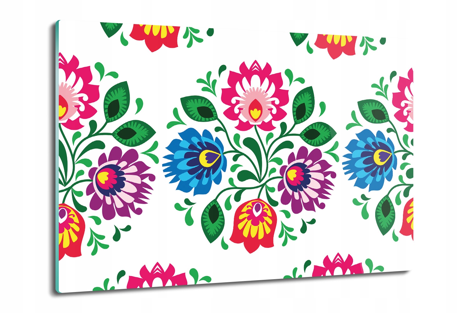 

szklana deska podkładka Wzór ludowy kwiaty 80x52