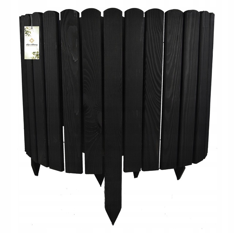 Zahradní lem dřevěný rolborder na trávník, přírodní záhon H40/55 cm-2 m