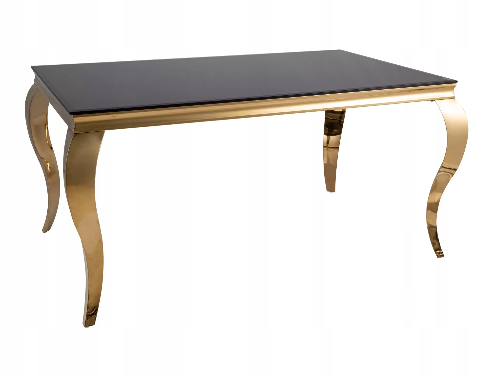 Stôl Prince čierny/zlatý 150x90 cm do jedálne Sig