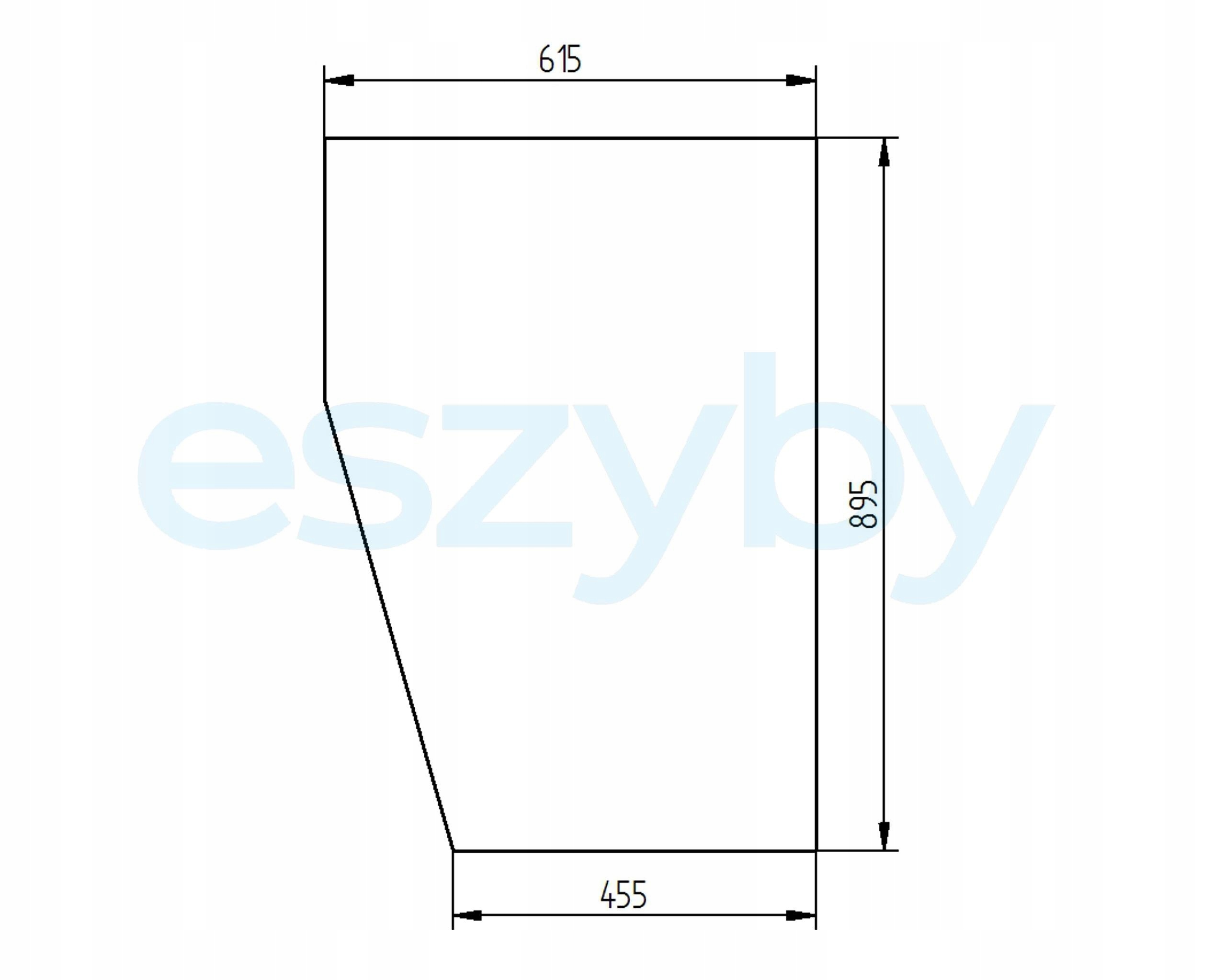 sklo Jcb Fastrac 125 130 horní dveře 827/30256