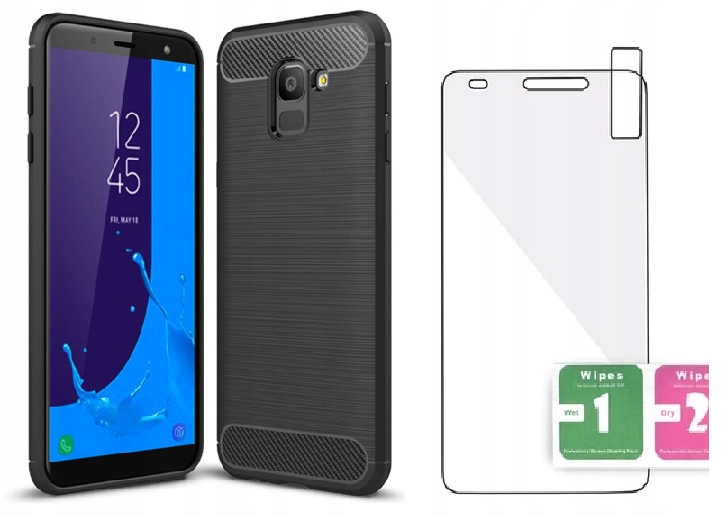 

Tpucarbon Etui Case do Galaxy J6 2018 + Szkło