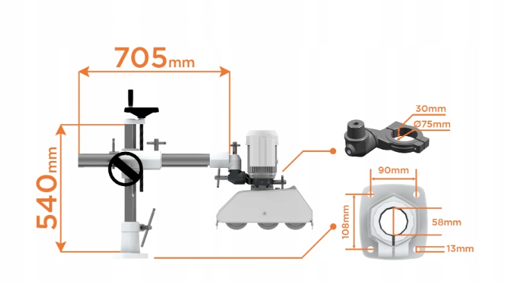POSUW DO FREZARKI STEFF 2038 + STATYW STANDARDOWY Marka inny