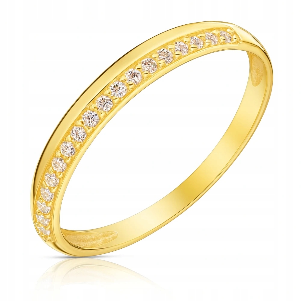 Prstýnek Snubní Prsten S Kameny Zirkon, Jemný Vzor Vel. 24