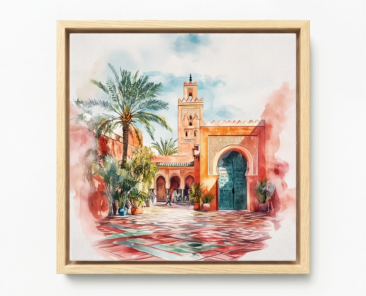 Obraz Rama American Box Město Maroko Marrakeš Afrika Arabský Luk 60x60