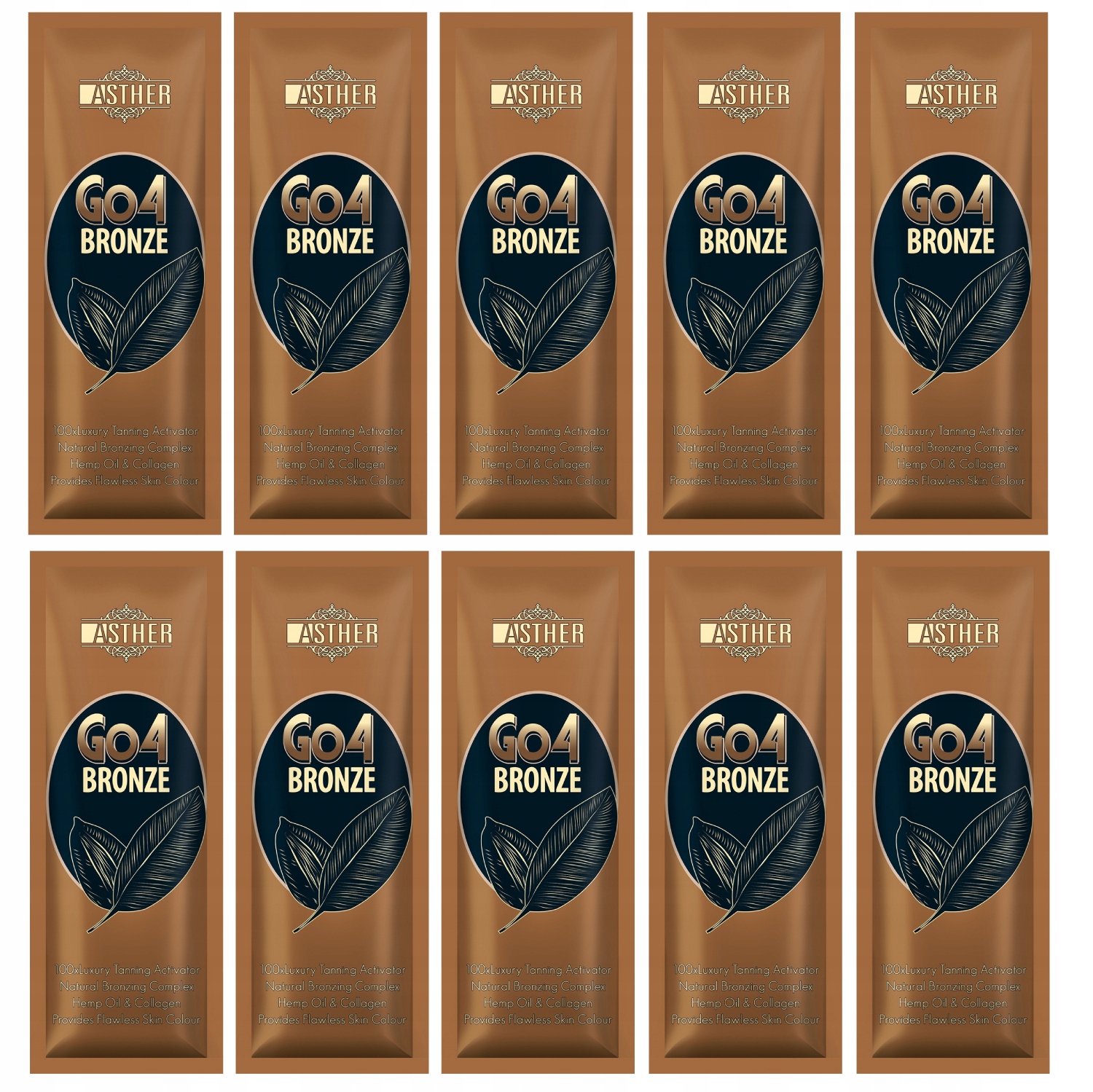 10x Opalovací balzám Bronzer Konopný Olej Expert GO4 Bronze 15 ML