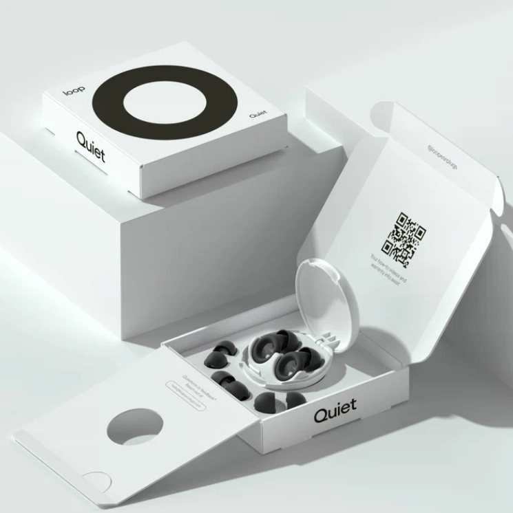 Stylowe Zatyczki Wkładki Stopery do Uszu LOOP QUIET Black | -27db Marka Loop