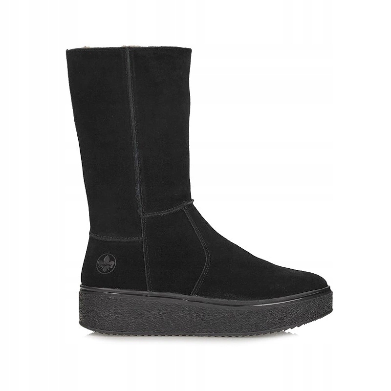 Dámské semišové kozačky na platformě Rieker 78851-00