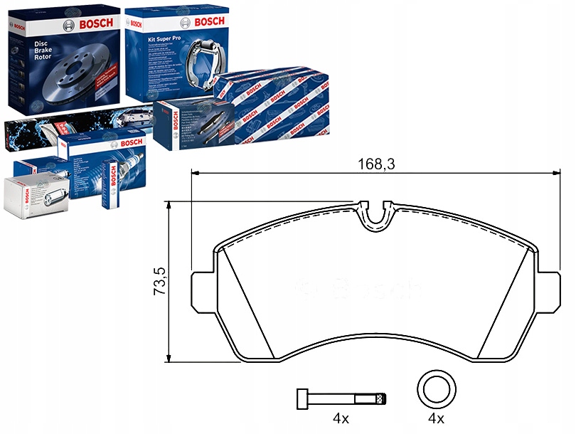 Brzdové Destičky Mercedes Přední Sprinter 06- Bosch