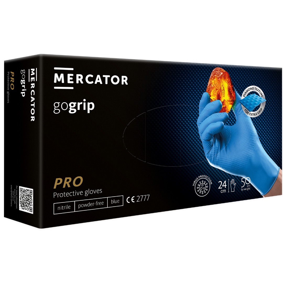 

Rękawice Nitrylowe M Blue Bardzo Mocne Grip