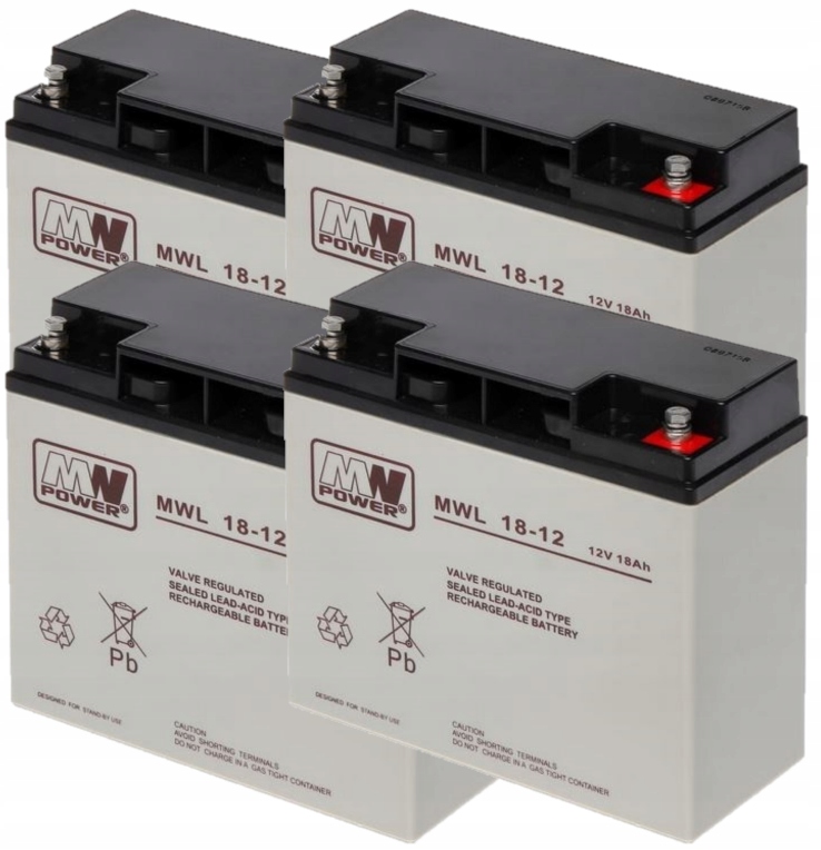 APCRBC55 RBC 55 #55 ZESTAW AKUMULATORÓW PAKIET BATERII UPS APC 4x MWL 18-12