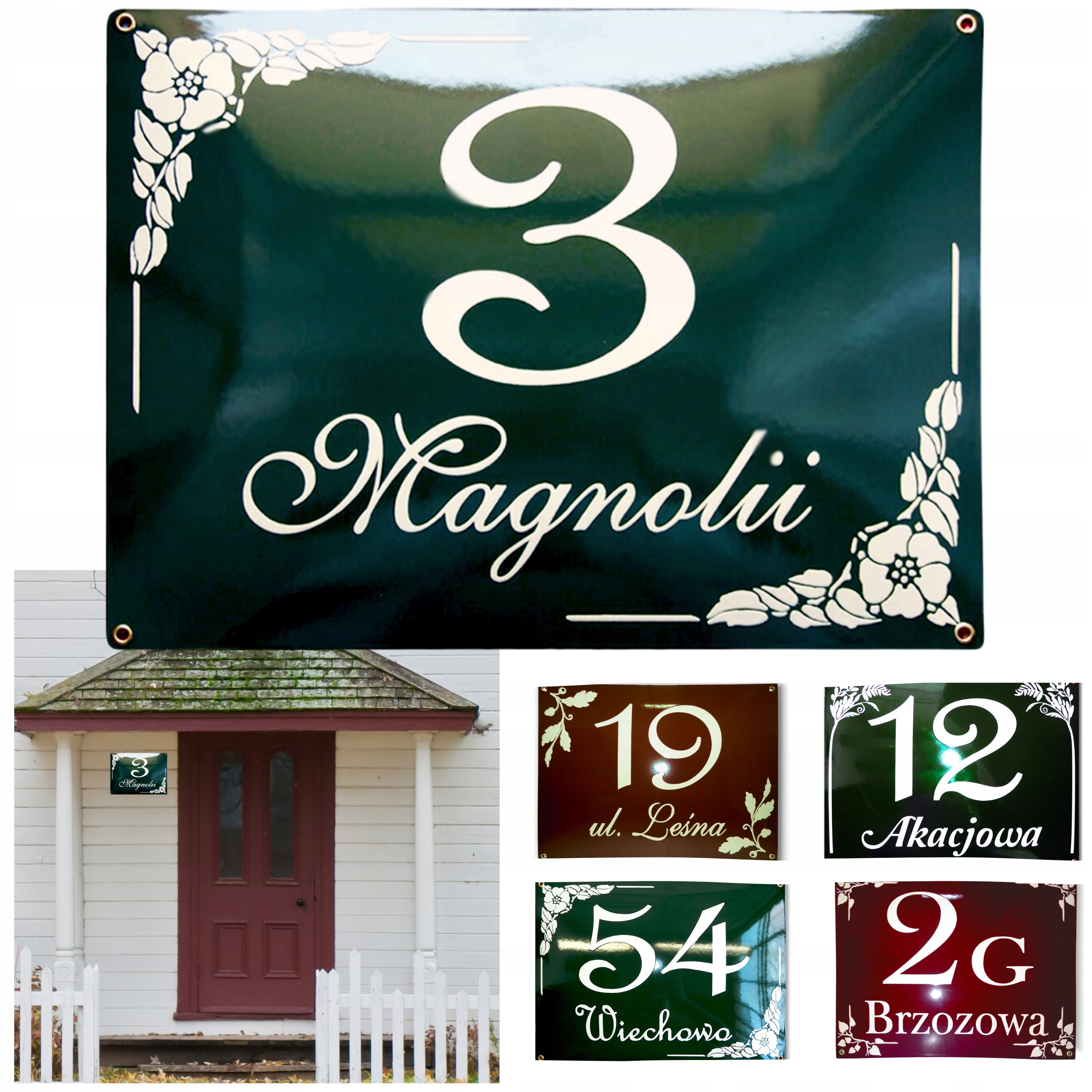 Adresová Tabule Číslo Domu Kovová Tabule Na Dům 30x40 CM Smaltovaná