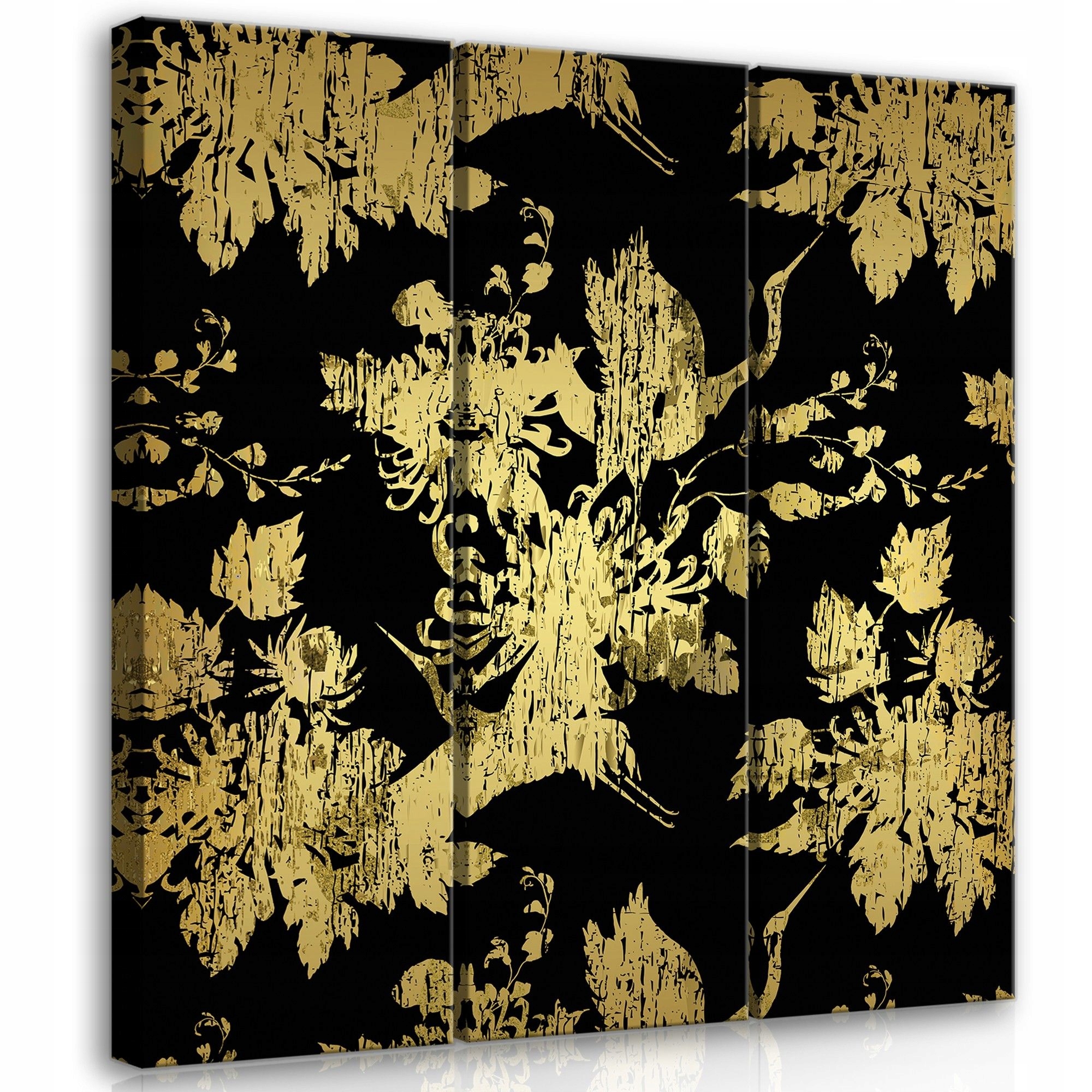 Obraz 90x100 Zlatý vzor černé pozadí luxus elegance textura kontrast lesk