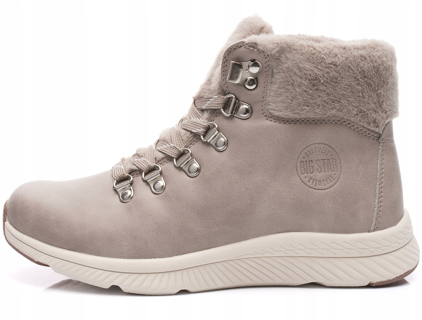 BIG STAR DAMSKIE BUTY TRAPERY ŚNIEGOWCE OCIEPLANE FUTERKIEM BEŻ r. 41 Oryginalne opakowanie producenta pudełko