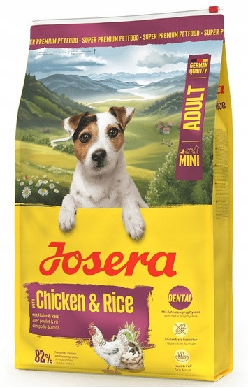 Levně Josera Mini Adult Chicken & Rice 3kg Krmivo pro dospělé psy malých plemen s kuřecím masem a rýží 3kg