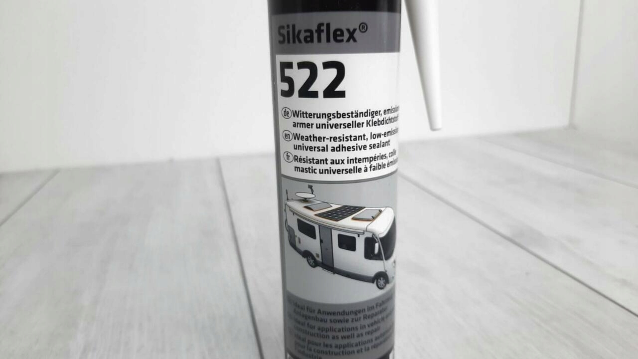 SIKAFLEX 522 BIAŁY KLEJ USZCZELNIACZ KAMPER PRZYCZEPA ODPORNY NA UV PLEŚNIE Pojemność 300 ml