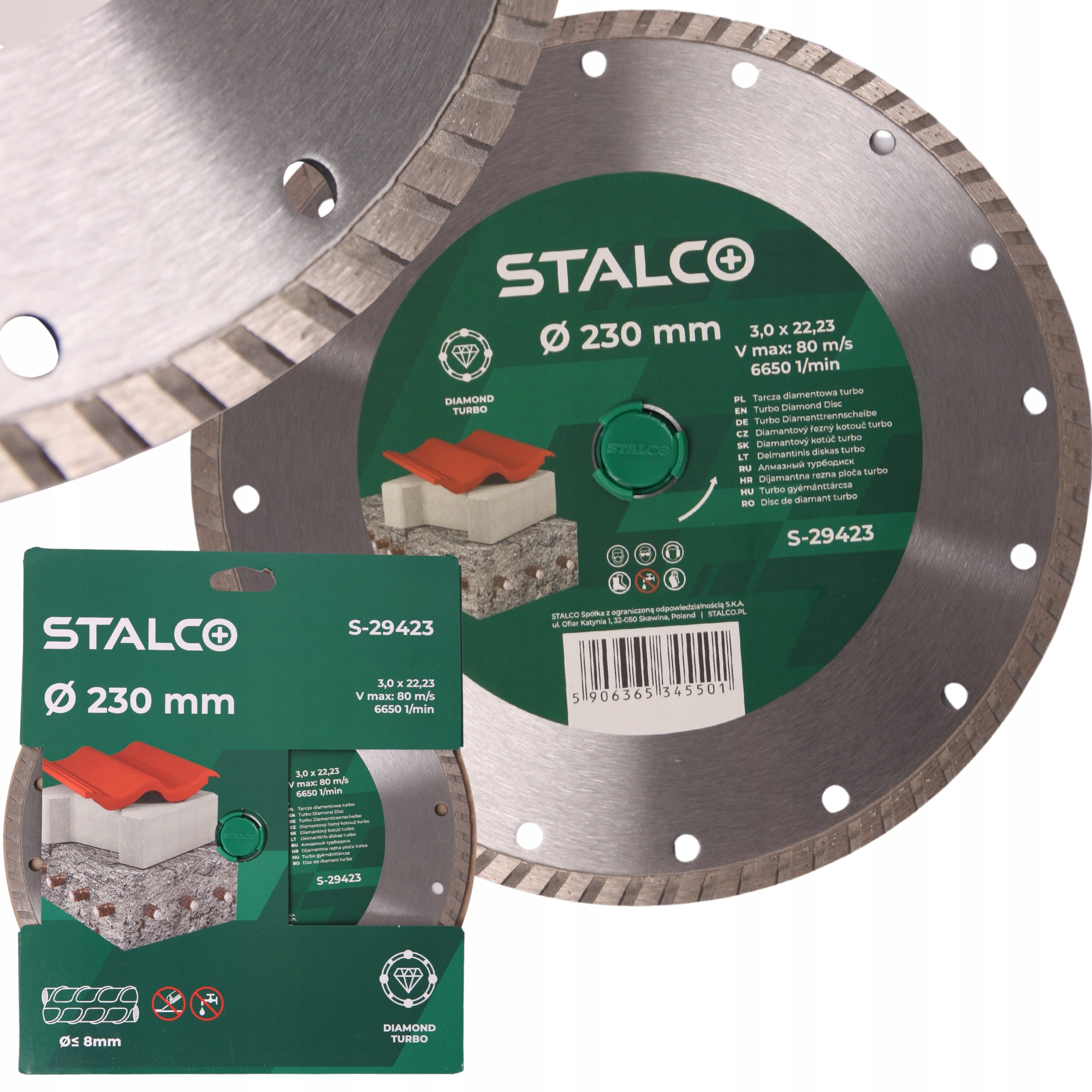 Diamantový Kotouč Na Řezání Kamene Z Betonu Cihly Kostky 230 Jde Jako Máslo