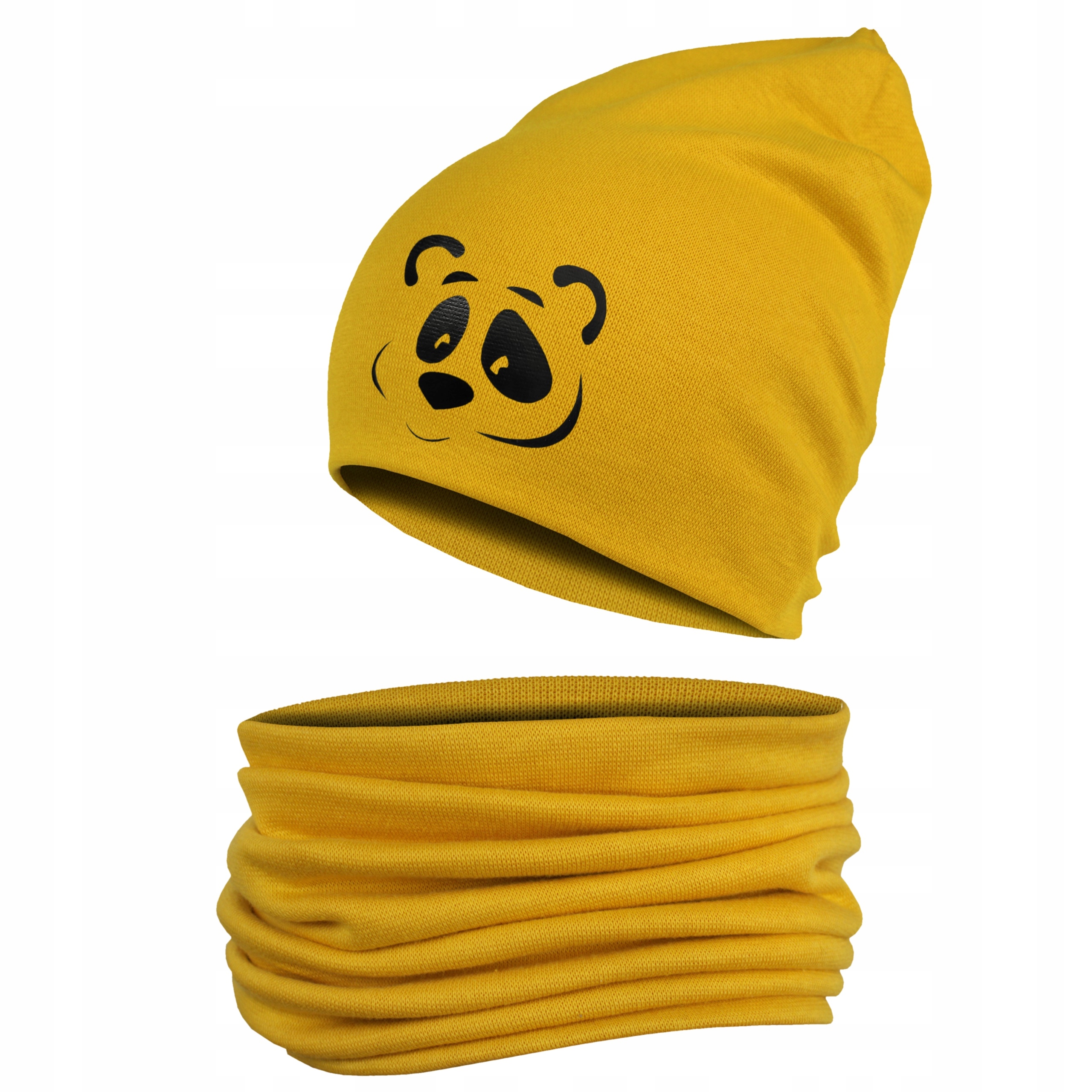 

Czapka i Komin 44-52 Kpl Dwuwarstwowy Żółty P15A