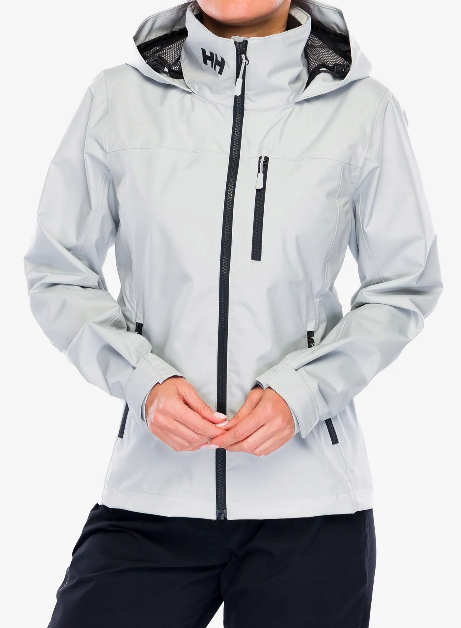 Dámská nepromokavá bunda Helly Hansen Crew Hooded Jacket 2.0 šedá L