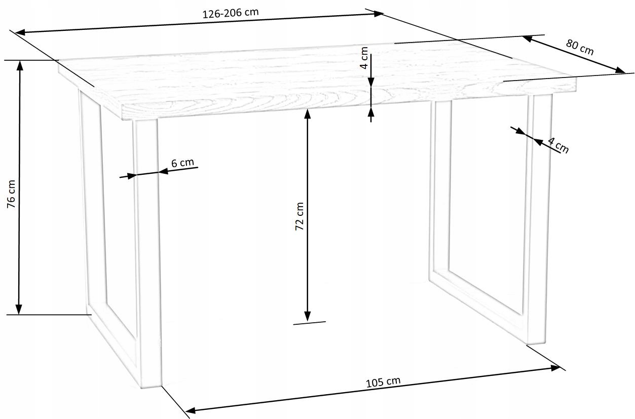 Stół rozkładany HORUS jasny dąb od Halmar Funkcje rozkładany