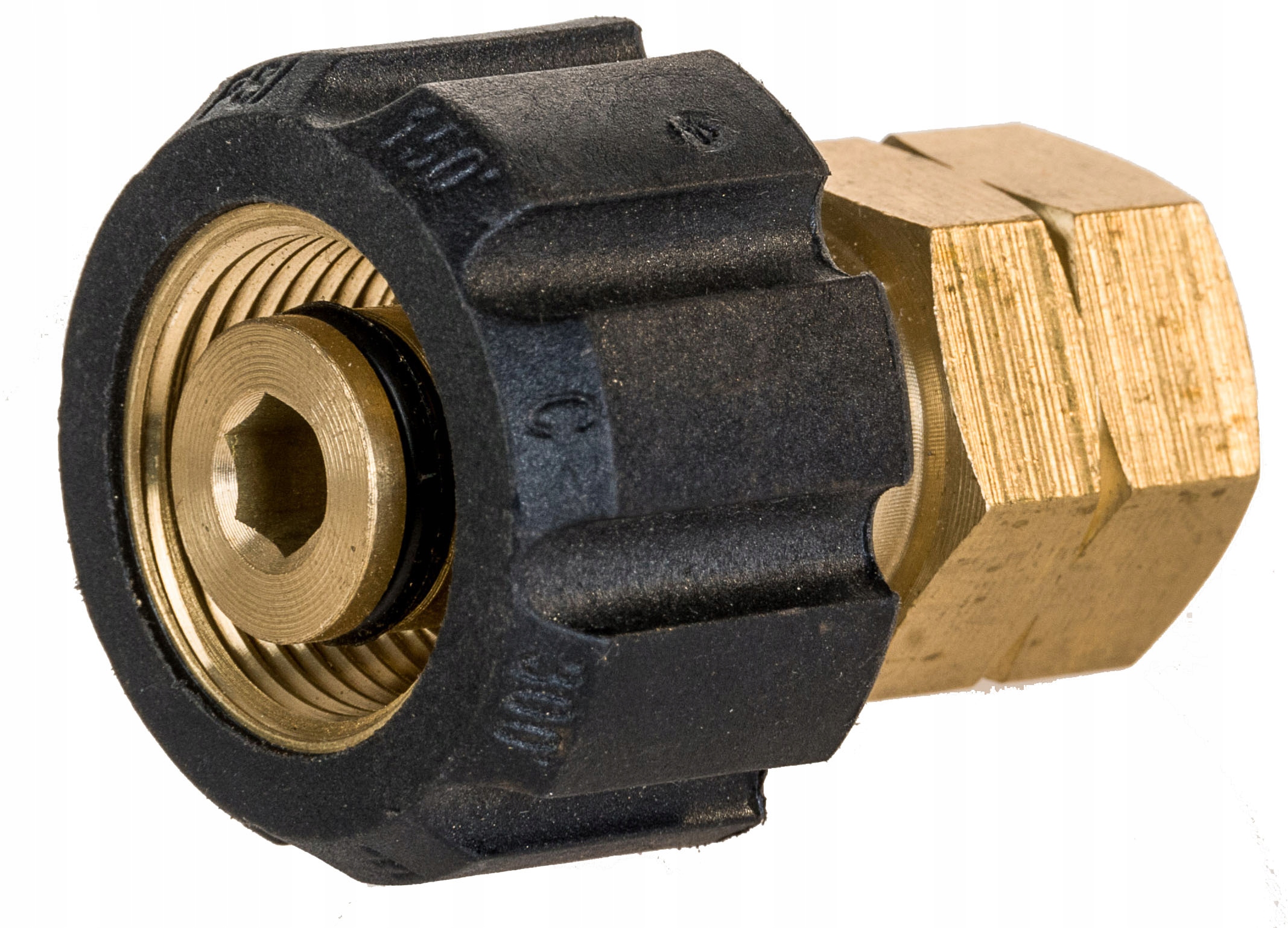 SZYBKOZŁĄCZKA WLOT 3/8F WYLOT M22 OBROTOWY MOSIĄDZ