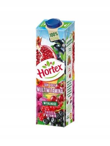 Levně 5 x Hortex Šťáva 100% multivitamín obohacená o 9 vitamínů, karton 1 l