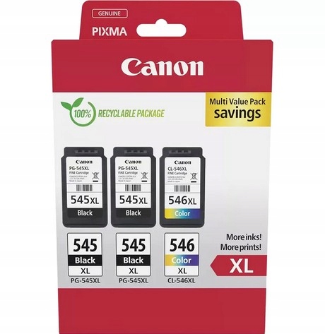 Tusz Canon 2x PG-545XL CL-546XL 8286B013 Cmyk Originál IP2850 MG2400 2450
