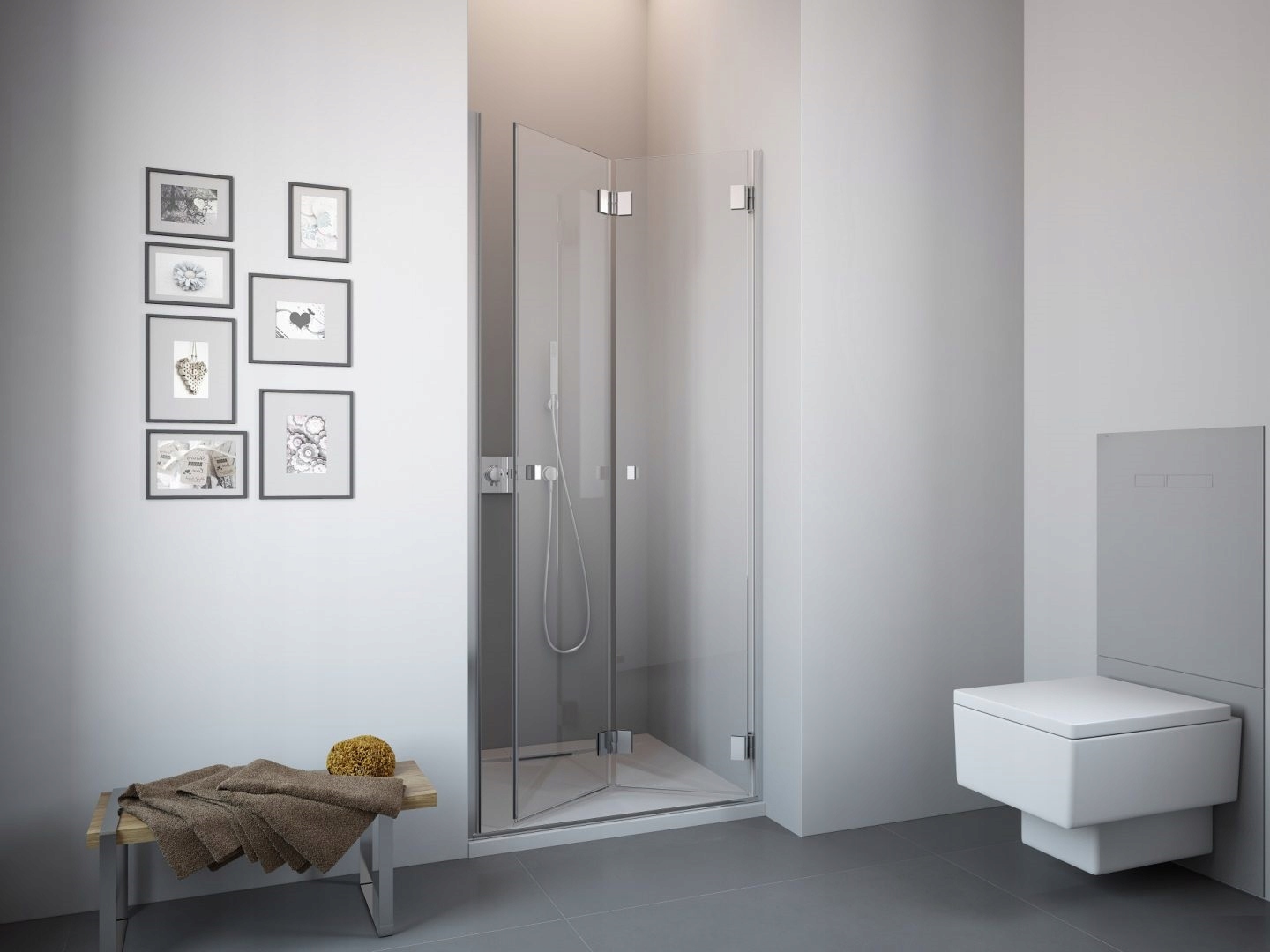 Drzwi prysznicowe składane Carena DWB 80x195 PRAWE Marka Radaway