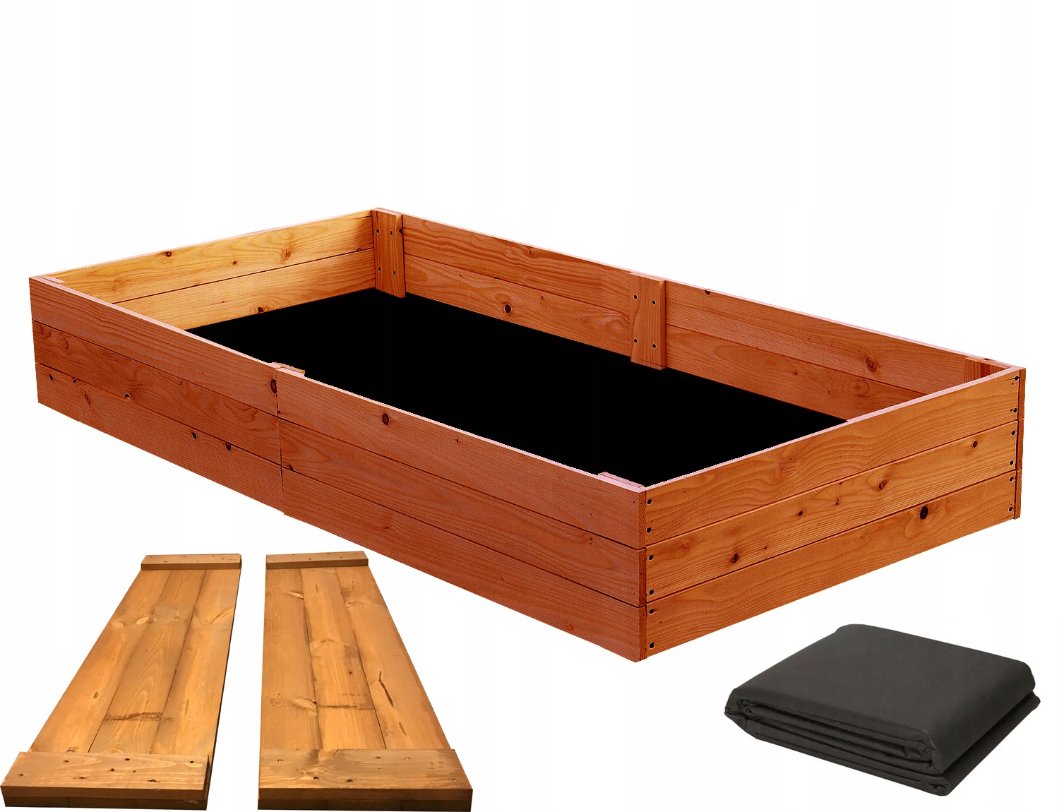 Zeleninový Záhon Bylinkový Záhon Pařeniště Dřevěná Truhla 200x100x30 Impregnovaná