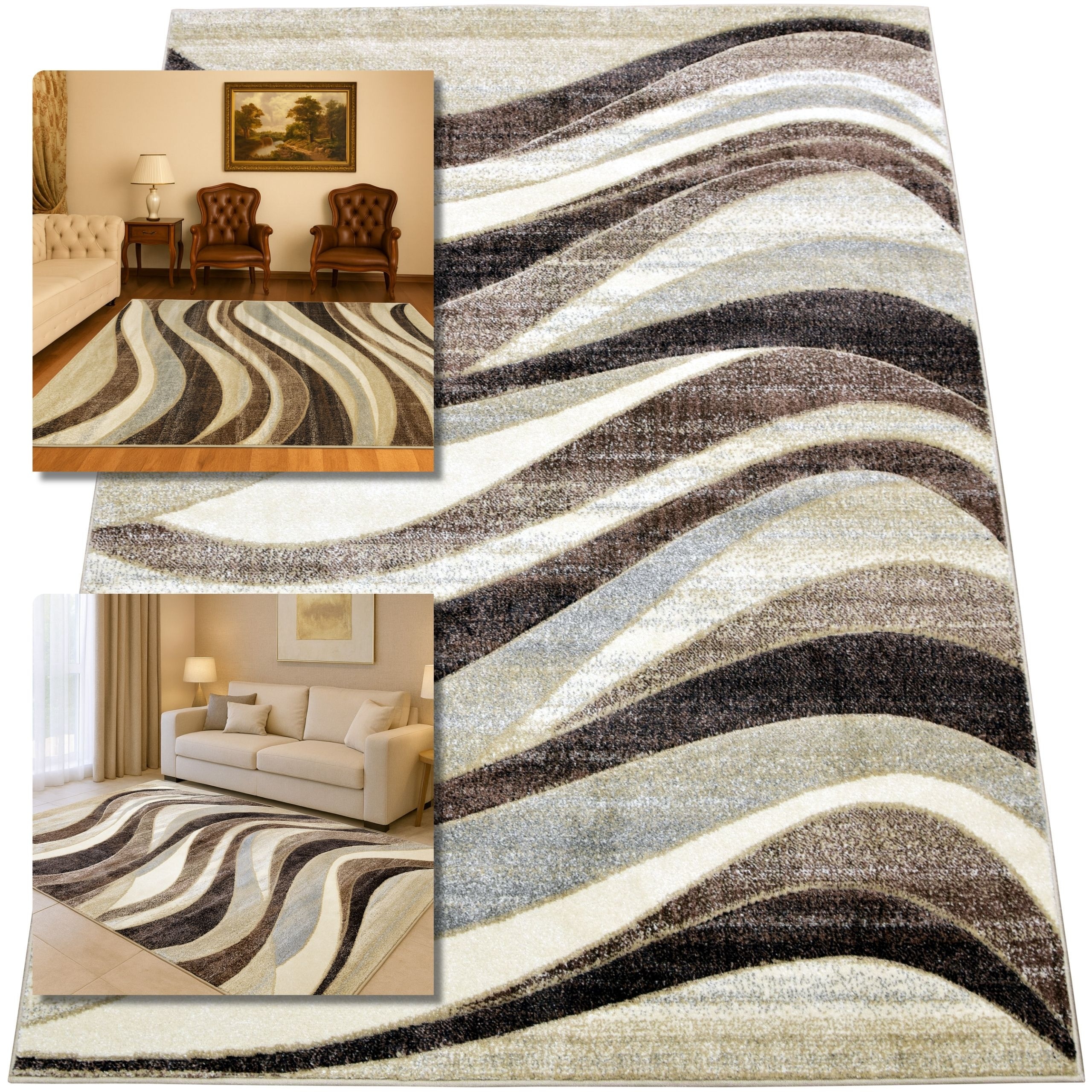 Koberec 280x370 Romantic Béžový Koberec Do Obývacího Pokoje Loft Koberec Moderní