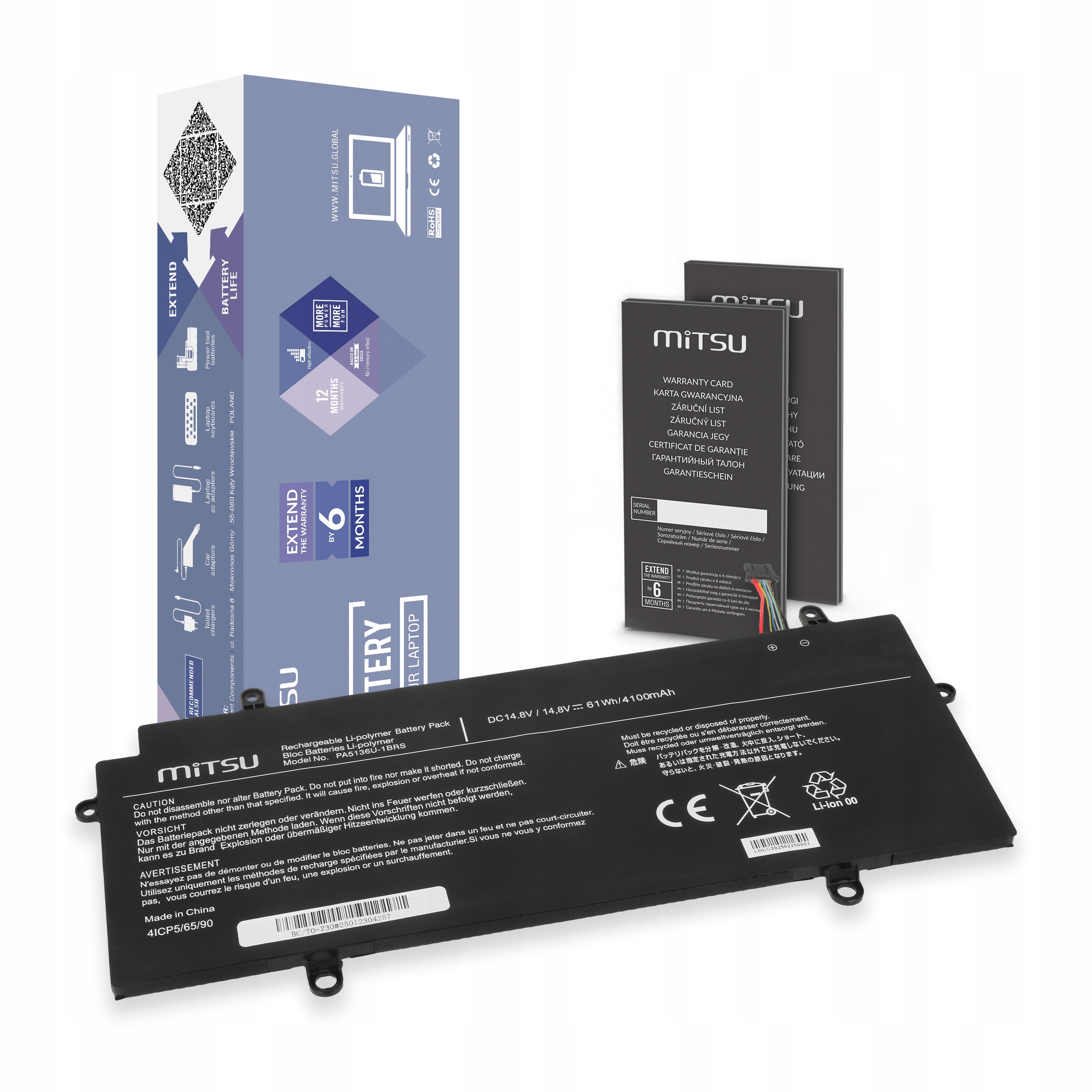 Bateria Mitsu do Toshiba Portege Z30 Z30-A Z30-B (wtyk 7 pin)