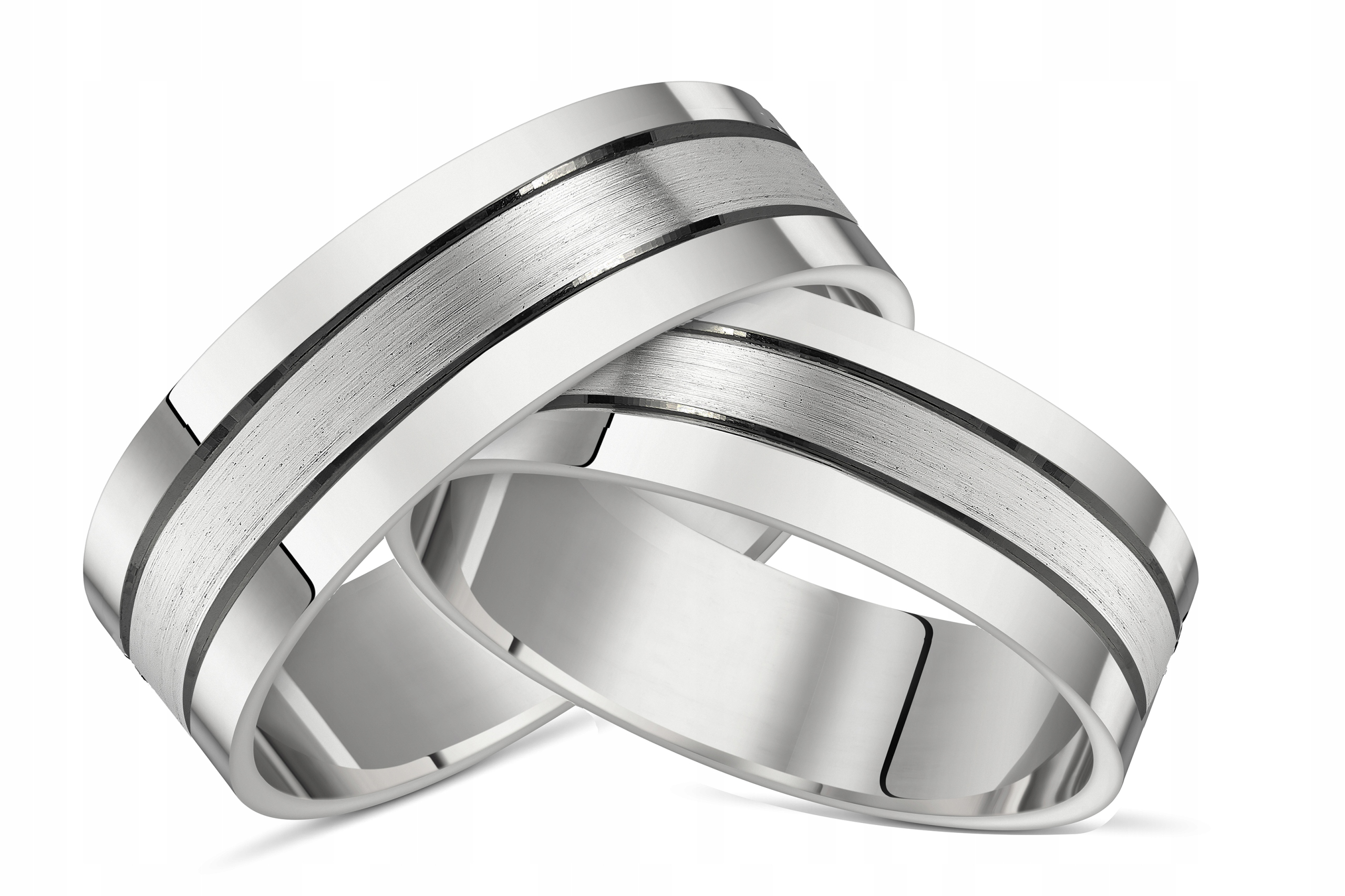 Obrączka srebrna próba 925+GRAWER 7mm OB38 ŚLUB