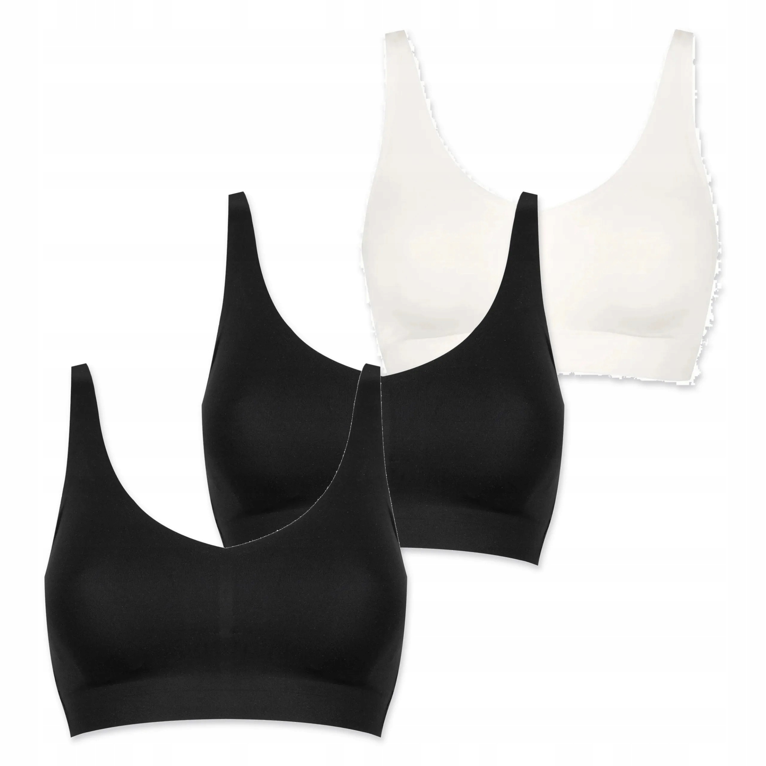 3x Bezšvový podprsenkový top Lormar Touch 440 2x černý bílý XL