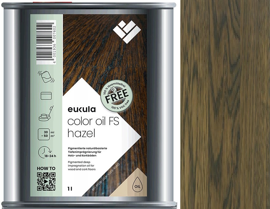 Eukula Color Oil Fs Hazel Ořech 1L barvicí olej na dřevo a parkety