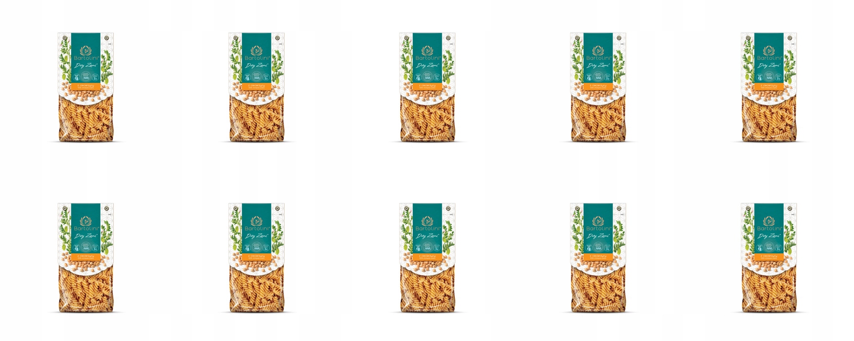 Levně 10 x 250 g Bartolini Těstoviny z cizrny vřeteno