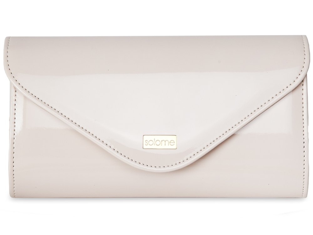 JASNA BEŻOWA KOPERTÓWKA DAMSKA S5 LAKIER KREMOWA