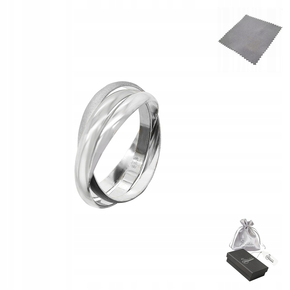 Prstýnek ryzost 925 Elegantní Trojitý Prsten Dvě barvy vel. 27