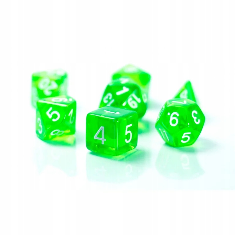 DUSZA DRIADY ZESTAW 7 PRZEZROCZYSTYCH KOŚCI RPG