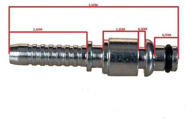 ZŁĄCZKA KOŃCÓWKA DO ZAKUCIA WĘŻA WTYK DN6 BOSCH Typ adapter