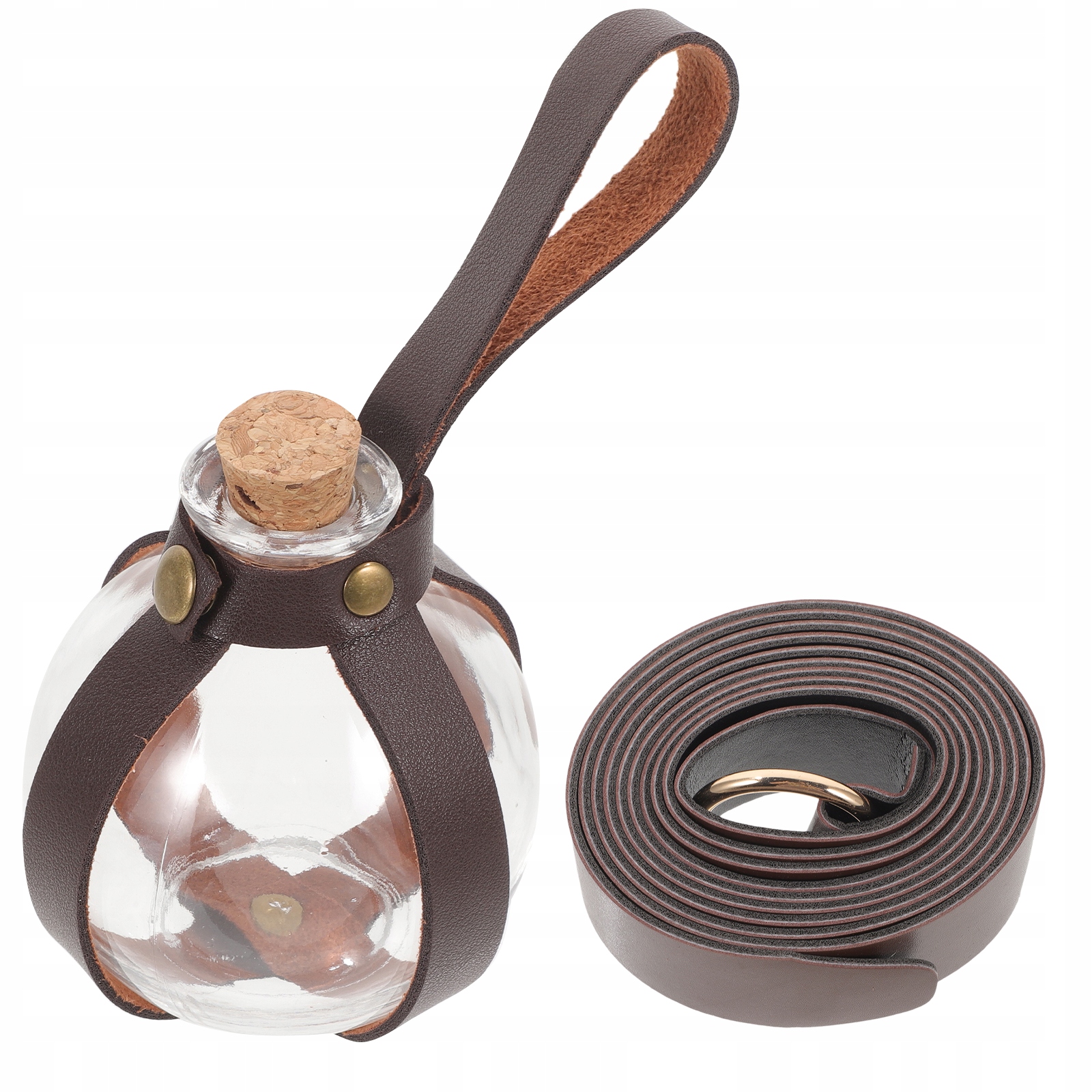 RENESANSOWY PASEK Z KORKIEM NA BUTELKI Marka bez marki