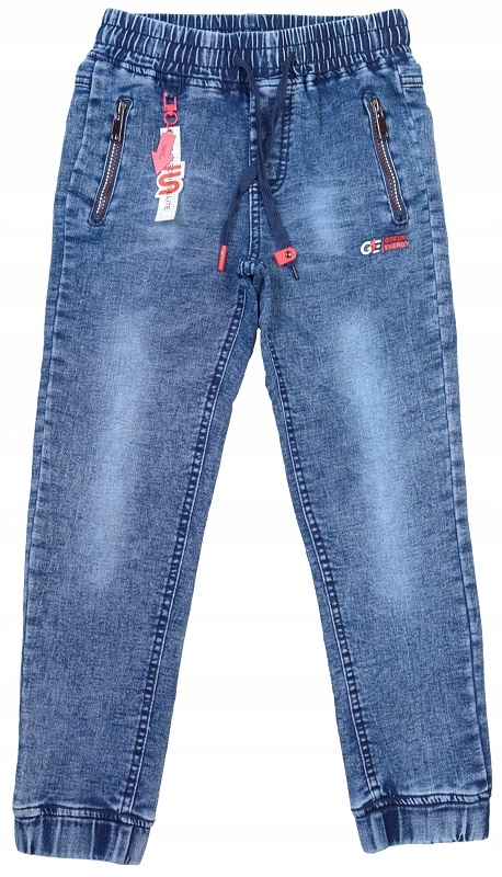 SPODNIE JEANS CHŁOPIĘCE HB-9040-C8 JOGGER R. 122/128 Zapięcie brak