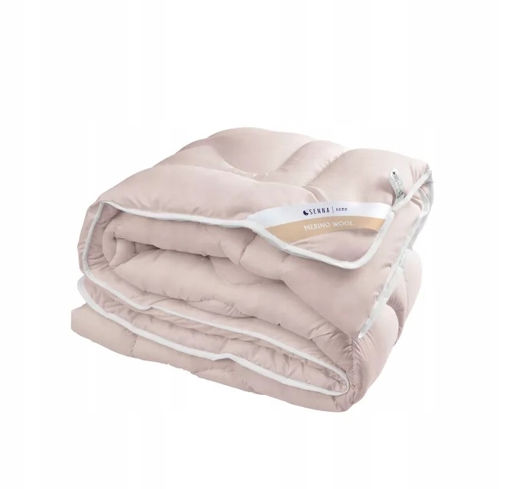 Prírodná vlnená prikrývka Merino Woll 155x200 1400g ružová