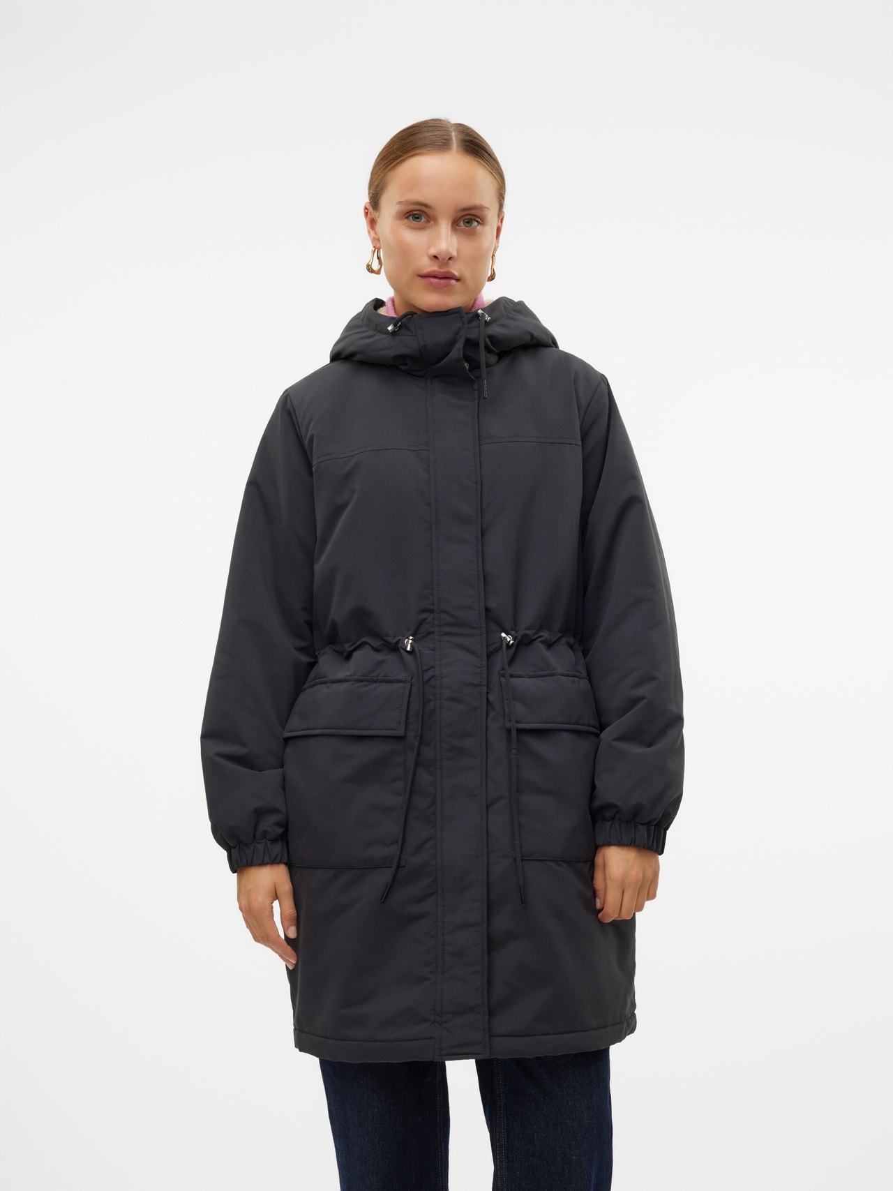 Černý kabát Vmalma Tall Vero Moda M