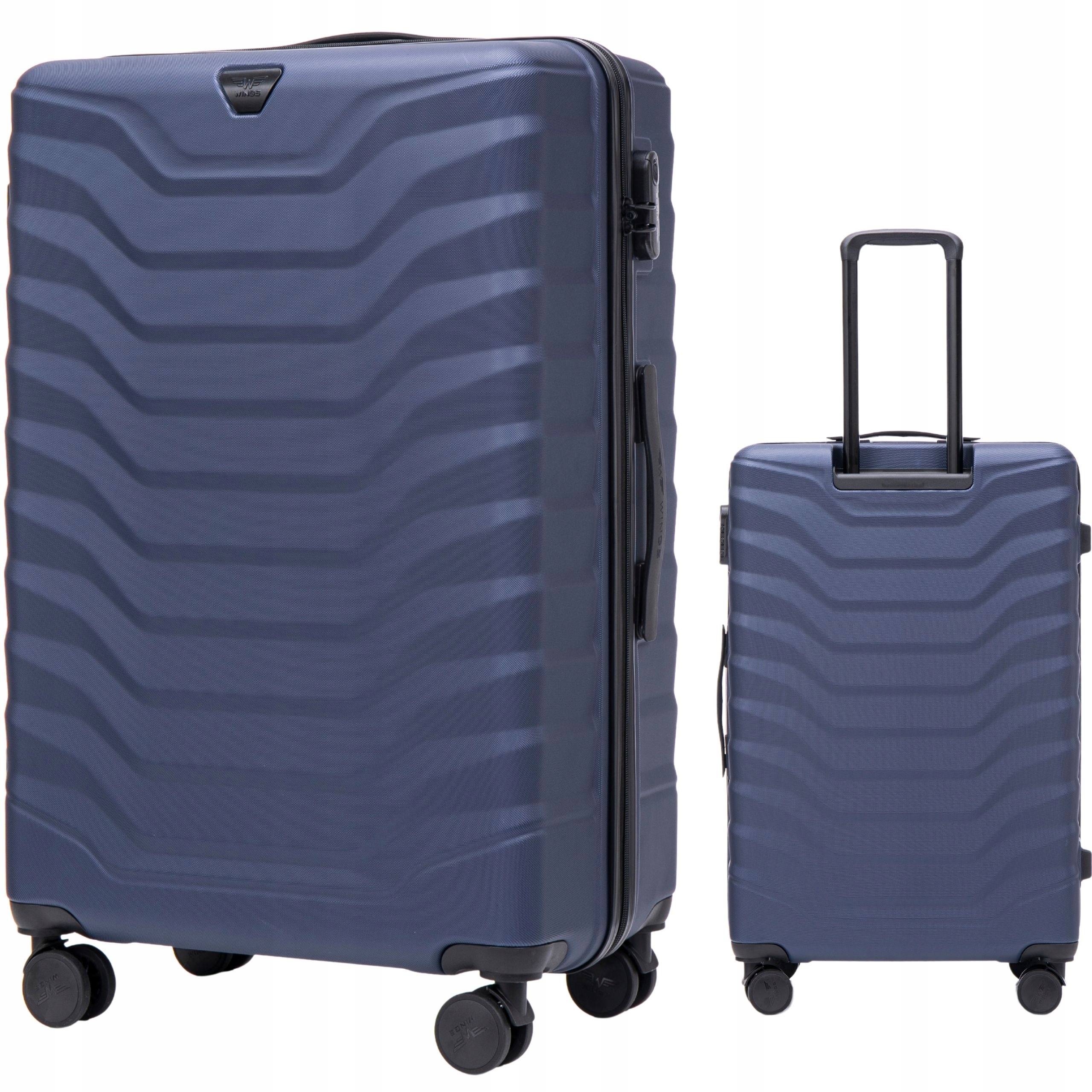 Velký tvrdý kufr Abs PEA01-L-BLUE 97 l