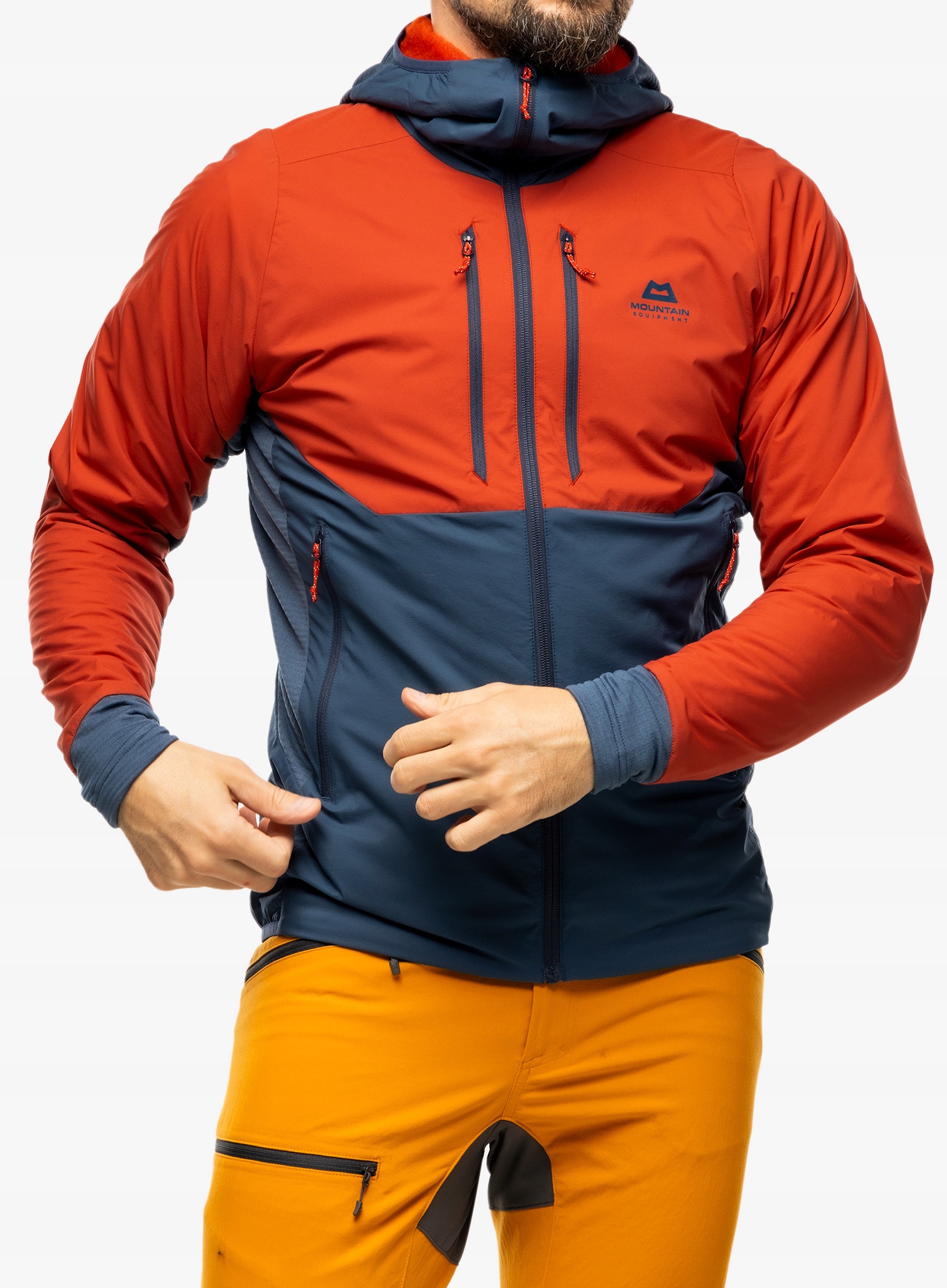 Lyžařská bunda Mountain Equipment Switch Pro s kapucí červená/bílá