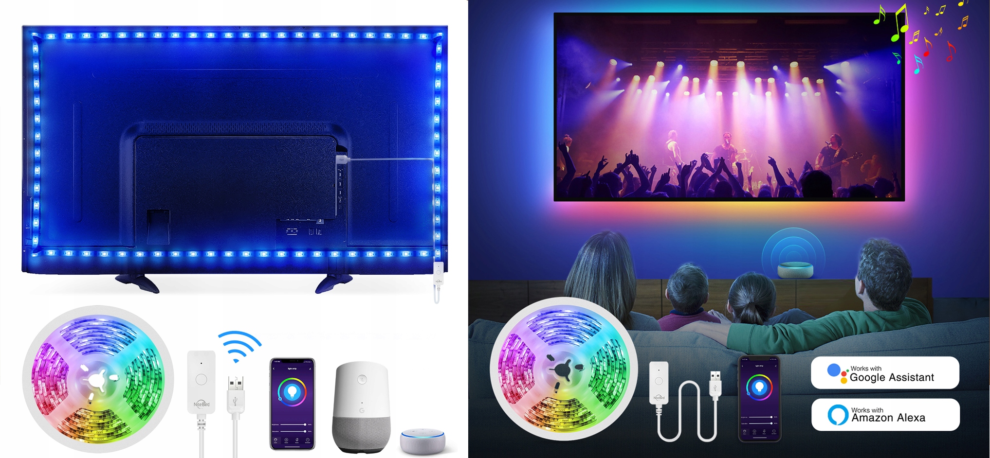 Inteligentna taśma LED NiteBird SL2-C RGB WiFi 12 V 5 m EAN (GTIN) 6972391282317