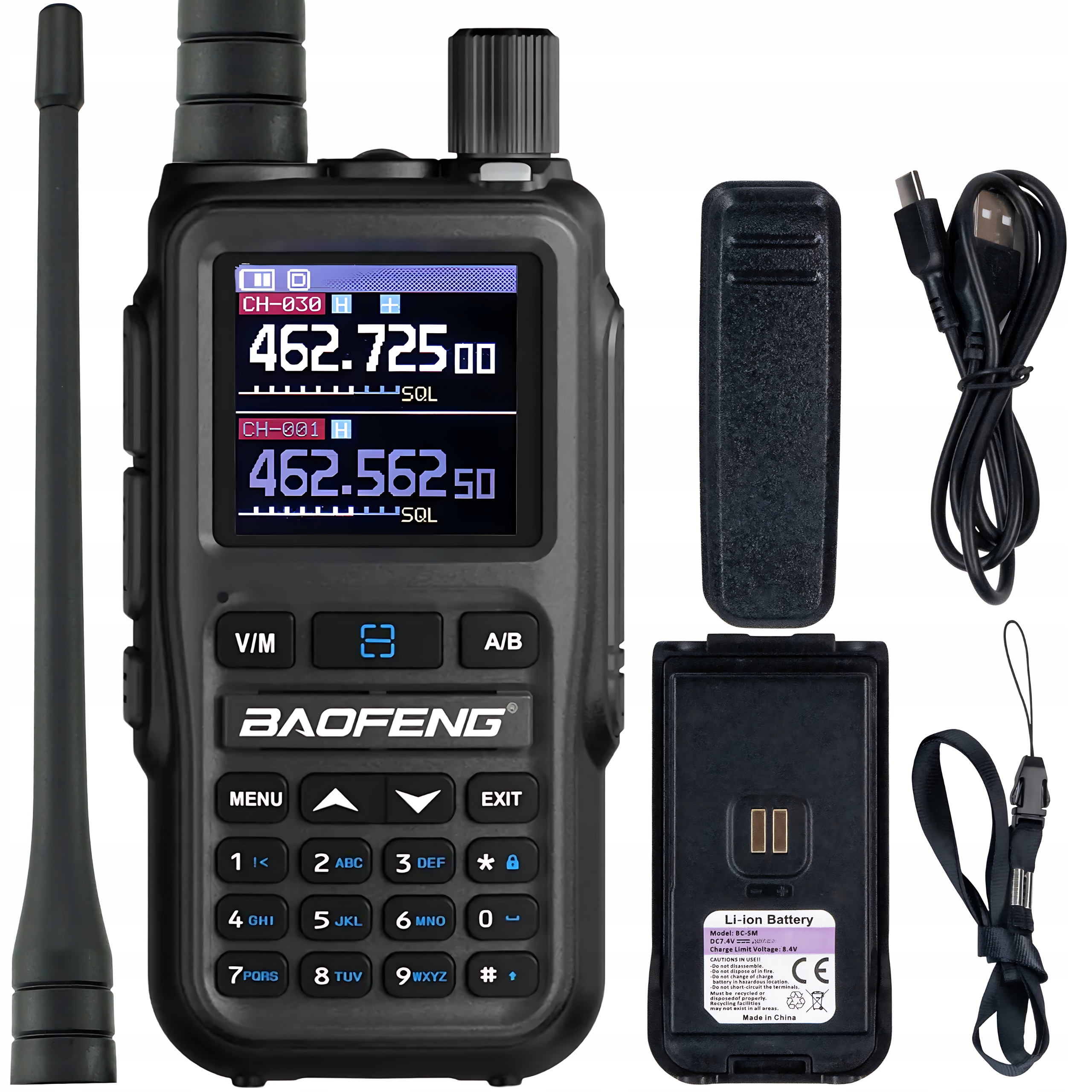 Baofeng UV-5R Eu Mini Radiotelefon Vhf Uhf Nasłuch Pasmo Lotnicze Am Fm