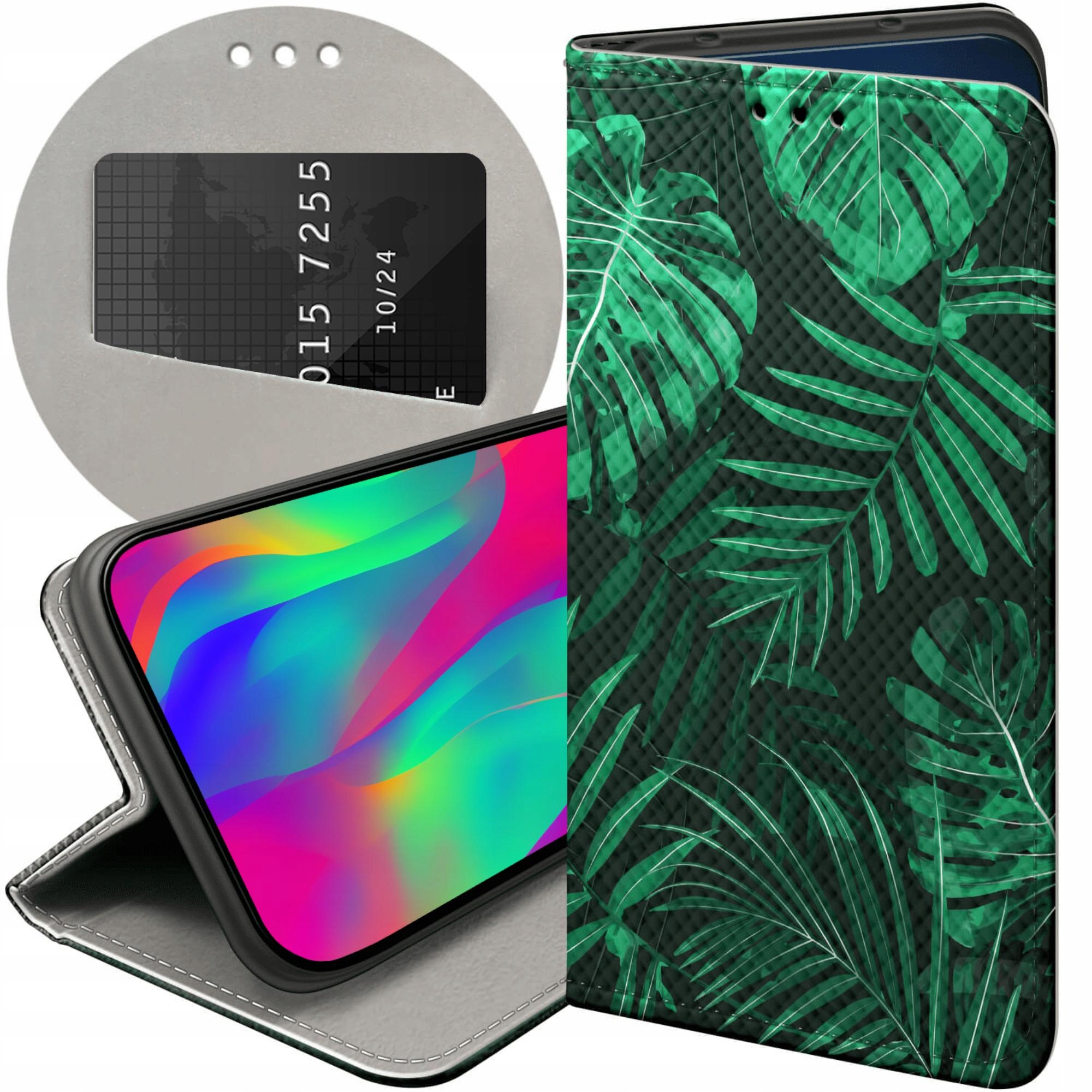Etui Z Klapką Do Xiaomi Redmi Note 9T Liście Liściaste Natura Case