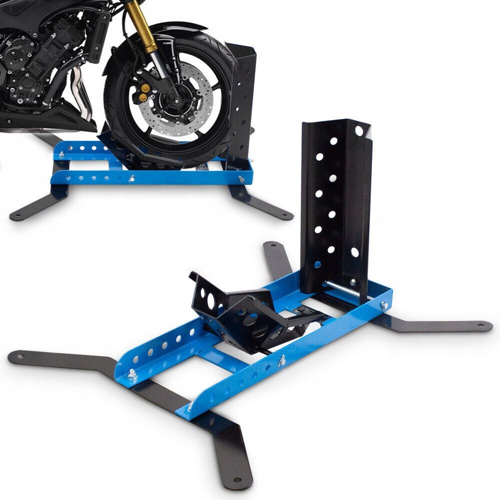 Držák, transportní stojan pro motocykl 450 kg, modrý, 15-22 palců