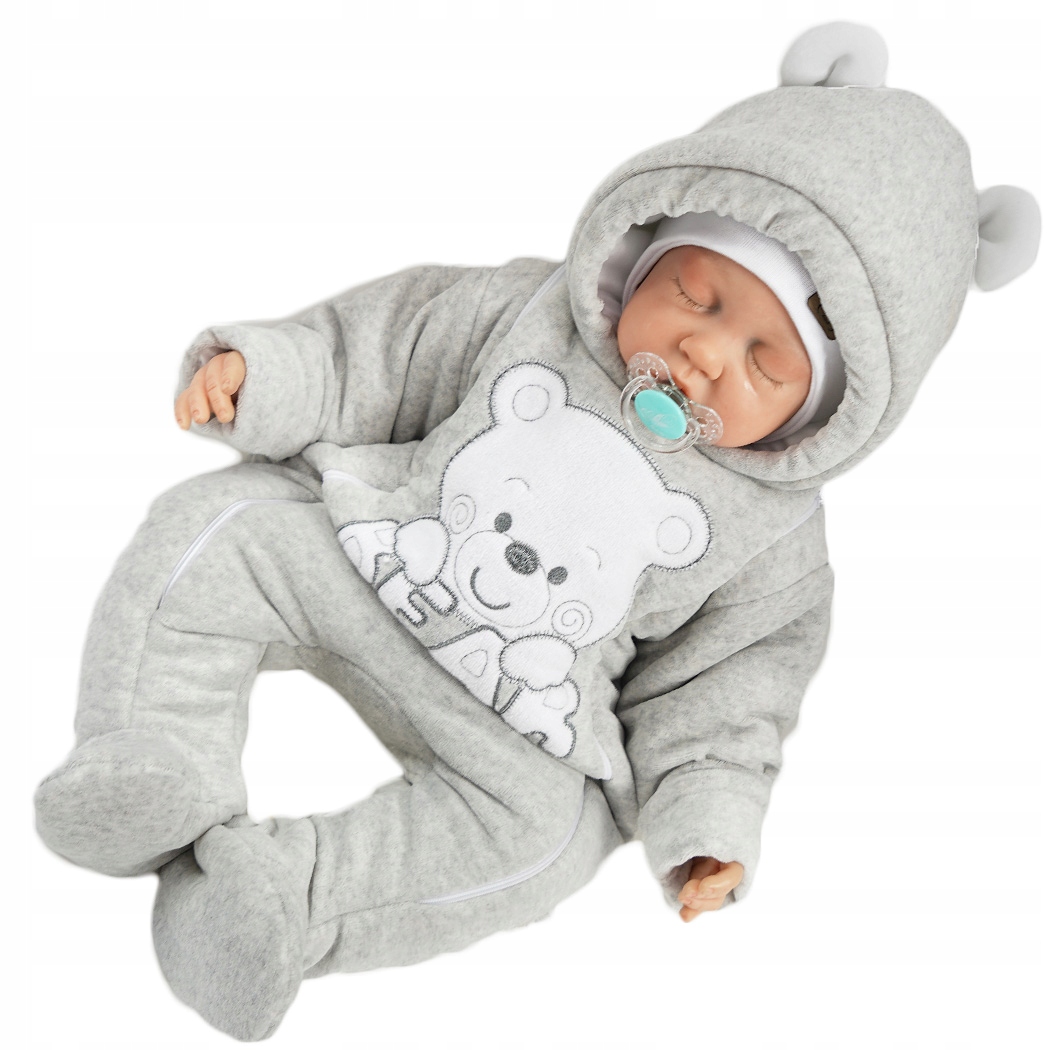 

Ocieplany Kombinezon szary miś r.68 Bear