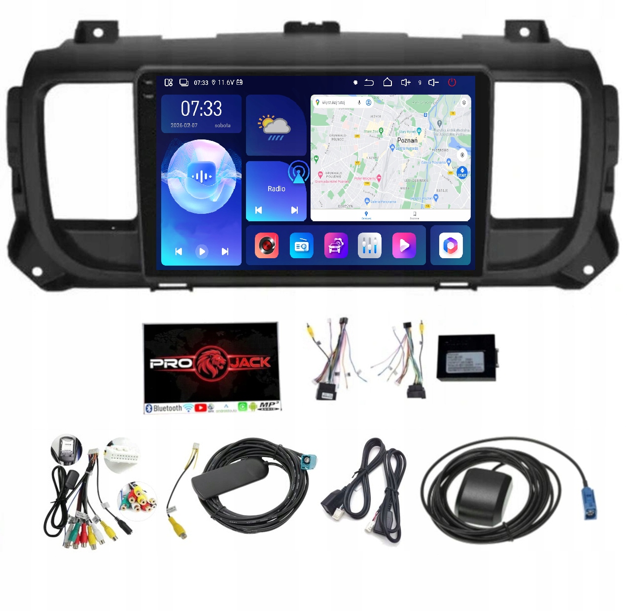 Rádio Citroen Jumpy Peugeot Expert Toyota Proace 2016-2022 Usb 6/128GB Sim